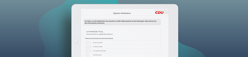 Digitaler CDU-Parteitag mit POLYAS