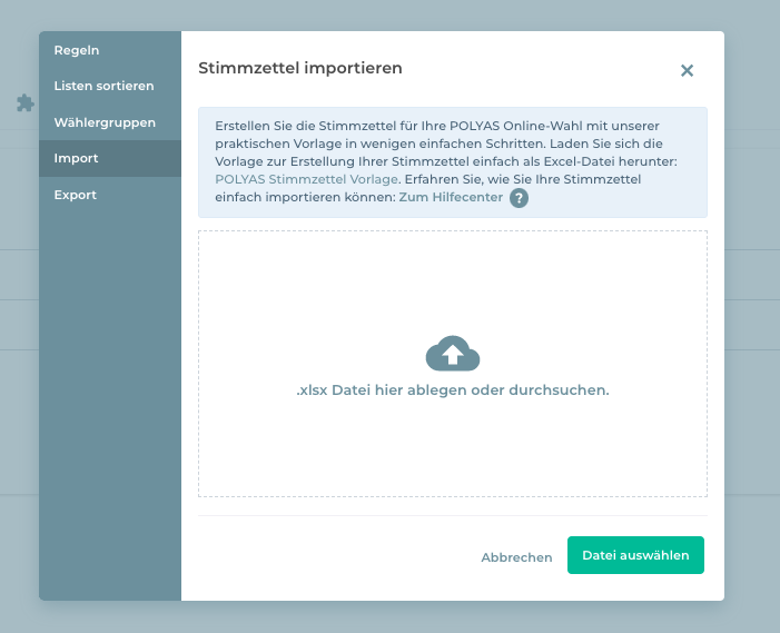 Mit dem Online-Wahlmanager legen Sie das Stimmzettelformat für alle Stimmzettel fest Mit dem Online-Wahlmanager legen Sie das Stimmzettelformat für alle Stimmzettel fest