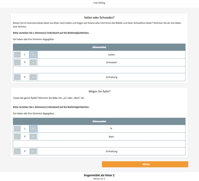Stimmabgabe beim Live-Voting: So funktioniert's So funktioniert die Stimmabgabe beim Live-Voting