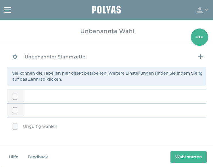 Legen Sie Ihre Stimmzettel direkt im Online-Wahlmanager an Legen Sie Ihre Stimmzettel direkt im Online-Wahlmanager an