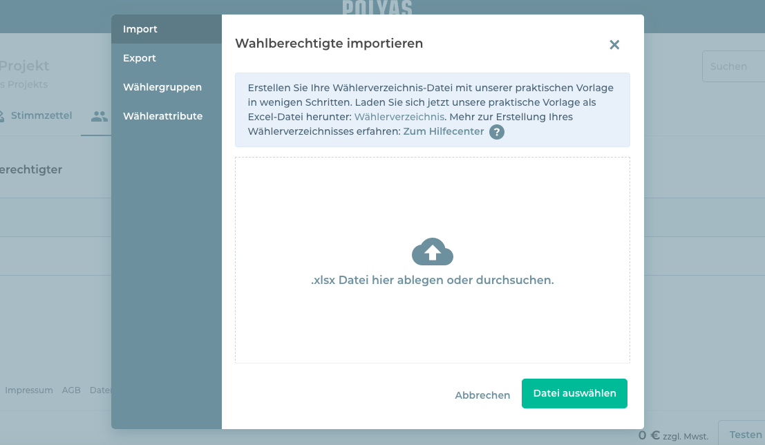 Importieren Sie Ihr Wählerverzeichnis ganz einfach als Excel-Tabelle Importieren Sie Ihr Wählerverzeichnis ganz einfach als Excel-Tabelle