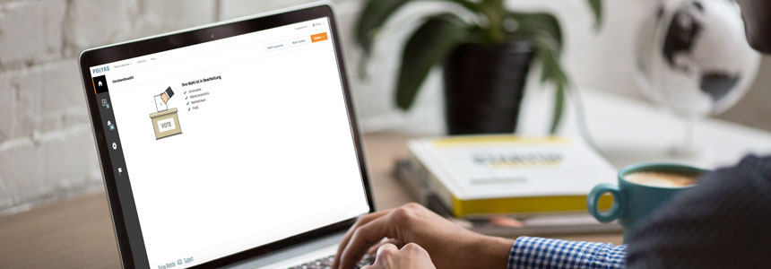 Webinar: Die Online-Wahl mit Polyas Melden Sie sich jetzt zum kostenfreien Webinar an: Die Online-Wahl mit Polyas