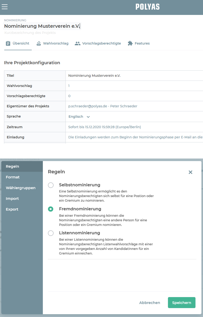 So richten Sie einen Wahlvorschlag in der Nominierungsplattform ein So richten Sie einen Wahlvorschlag in der Nominierungsplattform ein
