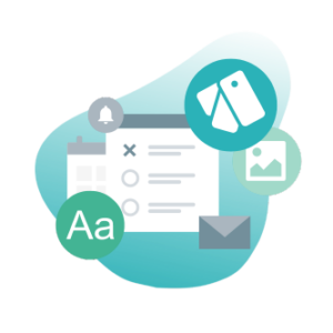 Illustration zum eigenen Design beim Live Voting: Icons zur Veranschaulichung der eigenständigen Anpassung