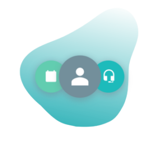 Illustration zur Wählergruppen-Auswahl beim Live Voting: Drei Icons zur Veranschaulichung verschiedener Gruppen