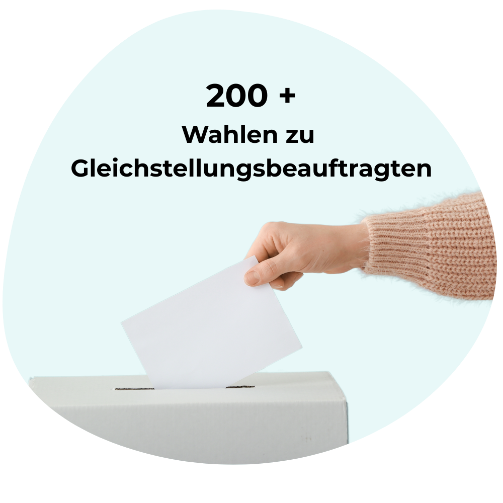 Wir erinnern Sie an Ihre nächste Wahl zur Gleichstellungsbeauftragten und schenken Ihnen 10 Prozent Rabatt